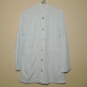 Solumbra Sun Protection Button Front Hooded Beach Cover-Up Tunic (Light …